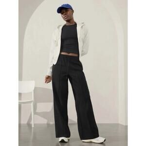 Athleta Black Athleisure Straight Leg Drawstring Endeavor Pants Sz L NWT